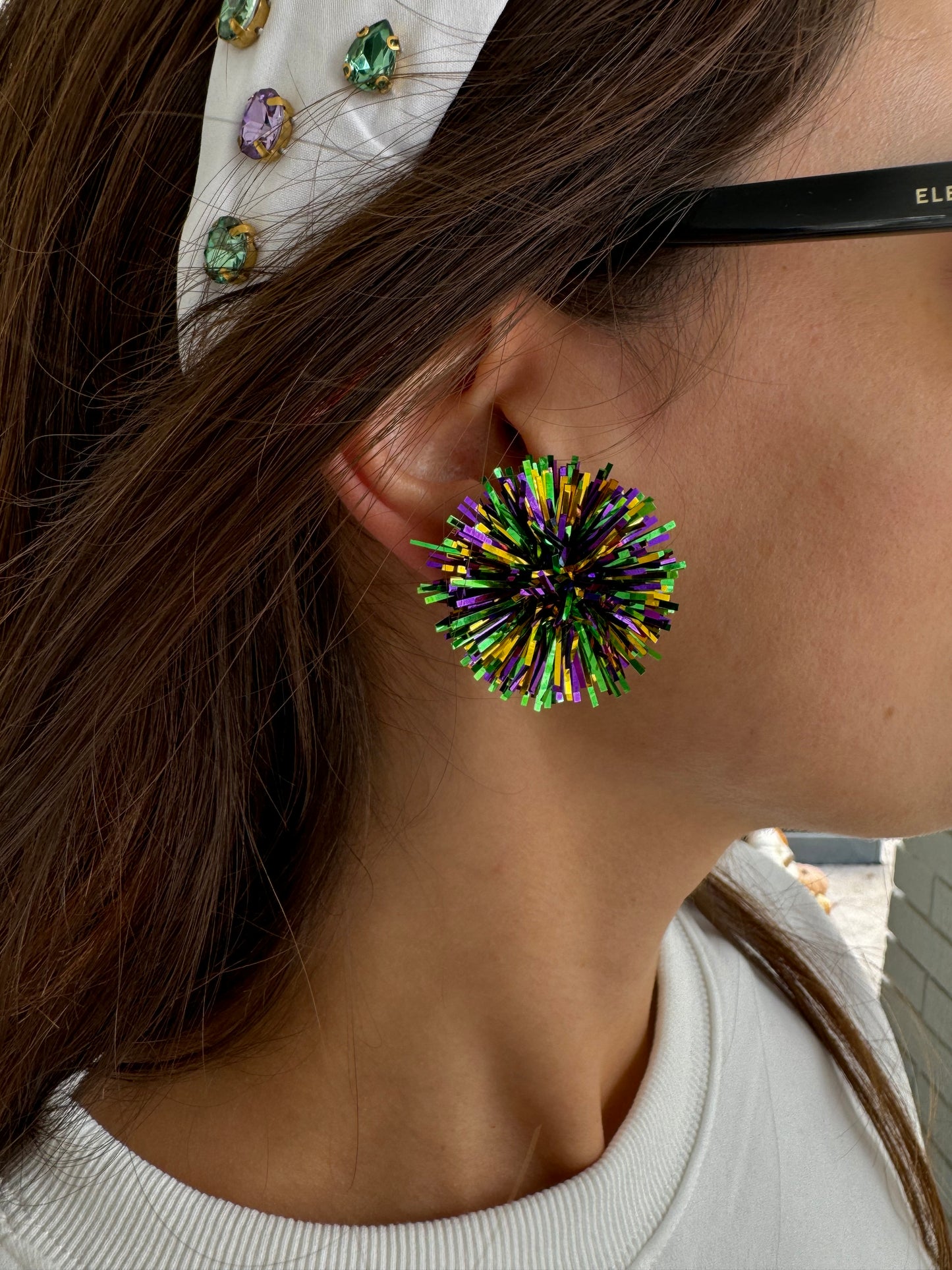 Mardi Pom Earring