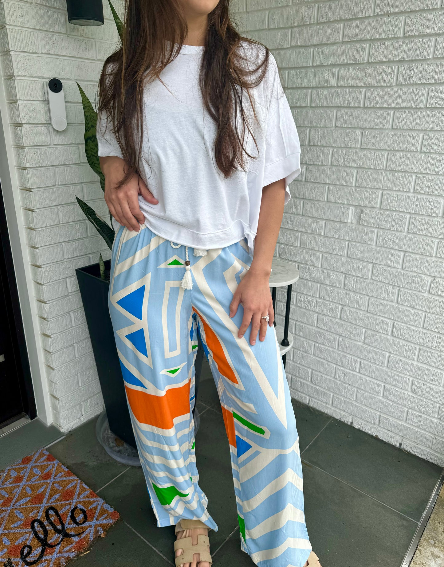 Geo Wide-Leg Pants