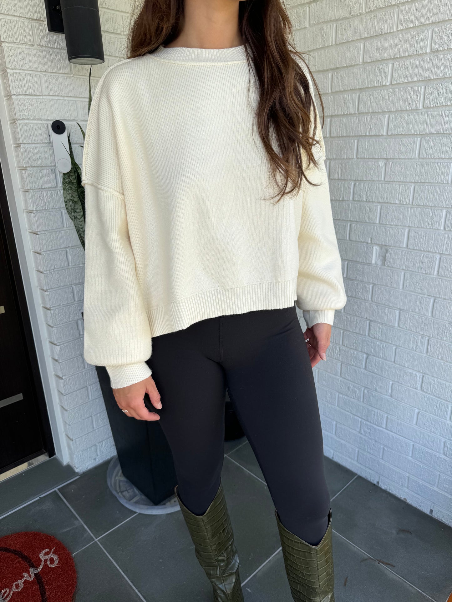 The Easy Roads Cropped Pullover