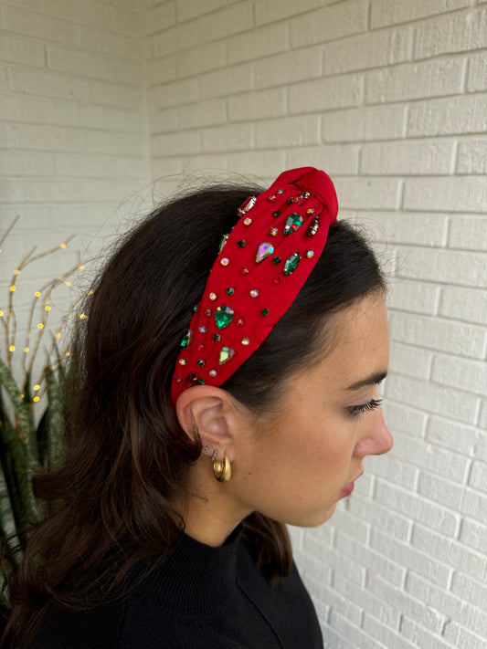 The Bejeweled Christmas Headband