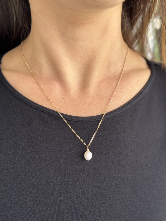 Sweet Pearl Necklace-Gold