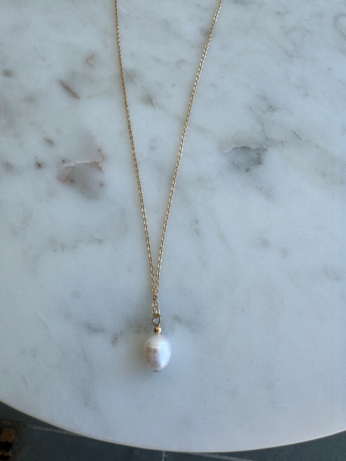 Sweet Pearl Necklace-Gold